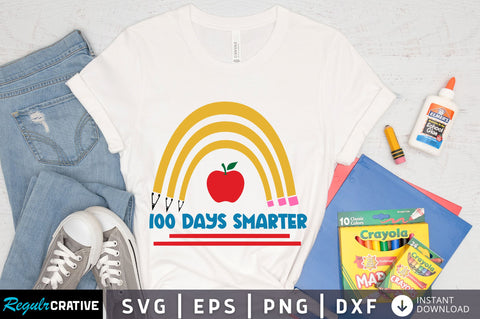 100 days smarter Svg Design SVG Regulrcrative 