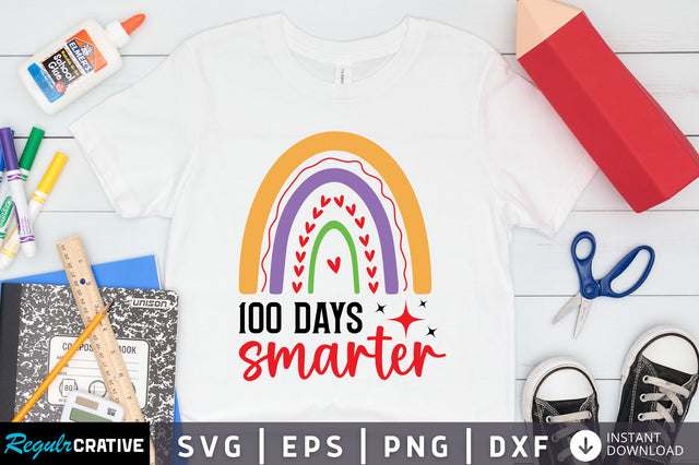 100 days smarter Svg Design SVG Regulrcrative 