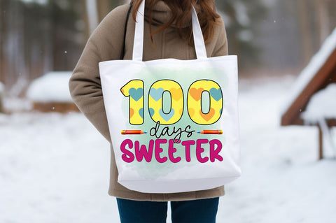 100 days sweeter PNG Design Sublimation Designangry 