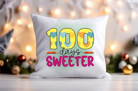 100 days sweeter PNG Design Sublimation Designangry 