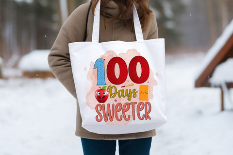 100 days sweeter PNG Design Sublimation Designangry 