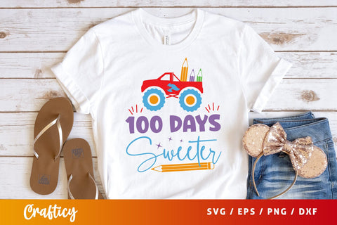100 days sweeter SVG Design SVG Designangry 