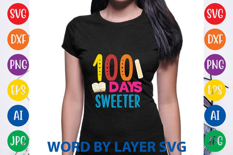 100 Days Sweeter svg design SVG Rafiqul20606 