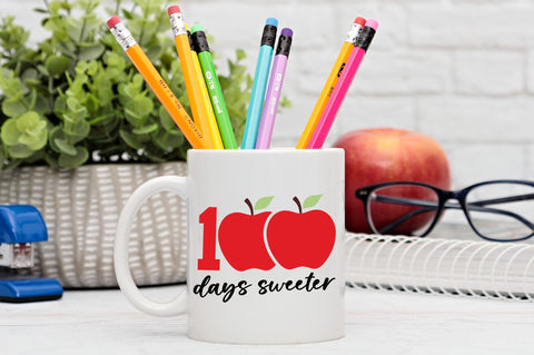 100 days sweeter svg Design SVG Regulrcrative 