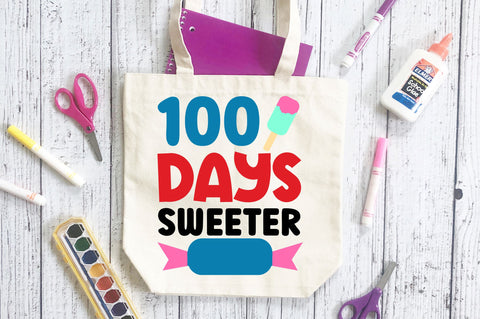 100 days sweeter Svg Design SVG Regulrcrative 