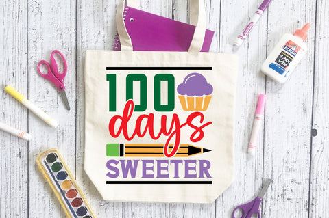 100 days sweeter Svg Design SVG Regulrcrative 
