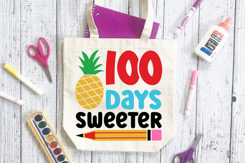 100 days sweeter Svg Design SVG Regulrcrative 