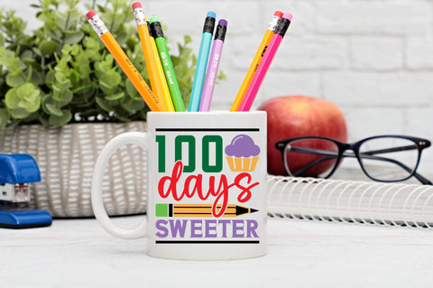 100 days sweeter Svg Design SVG Regulrcrative 