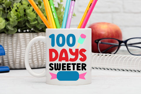 100 days sweeter Svg Design SVG Regulrcrative 