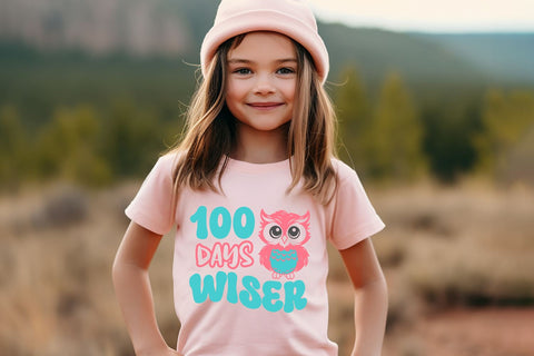 100 Days Wiser | Owl SVG | 100 Days of School SVG SVG B Renee Design 