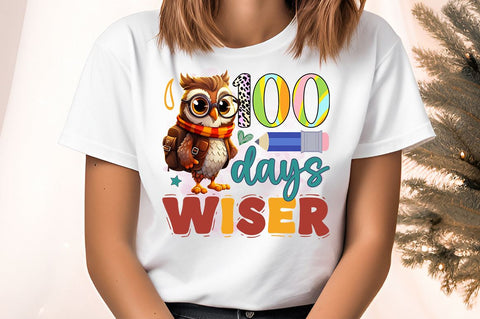 100 days wiser PNG Design Sublimation Designangry 