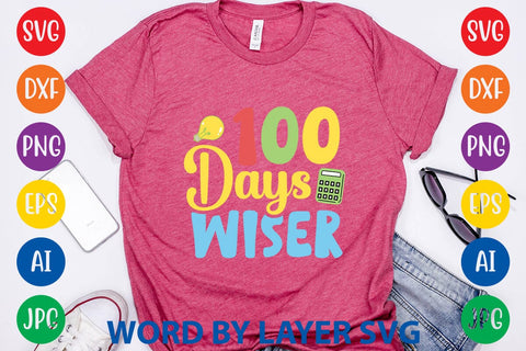 100 Days Wiser svg design SVG Rafiqul20606 