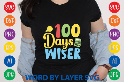 100 Days Wiser svg design SVG Rafiqul20606 