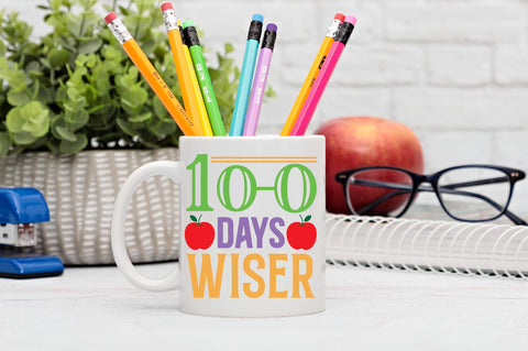 100 days wiser Svg Design SVG Regulrcrative 