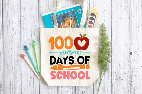 100 jawsome days of school SVG Design SVG Regulrcrative 