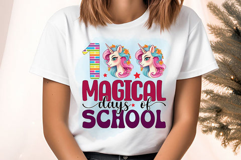 100 magical days of school PNG Design Sublimation Designangry 