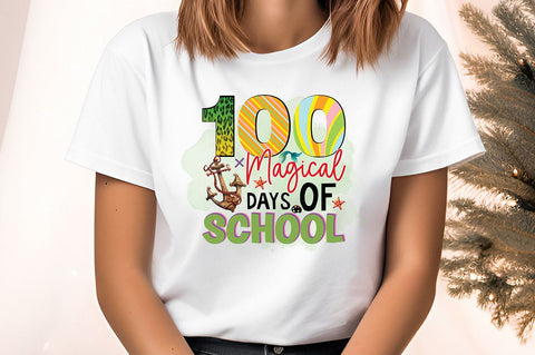 100 magical days of school PNG Design Sublimation Designangry 