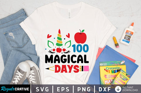 100 magical days Svg Design SVG Regulrcrative 