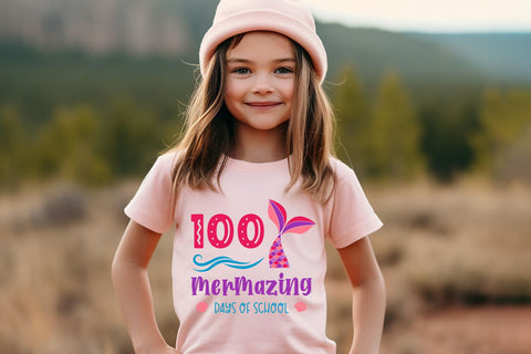 100 Mermazing Days SVG | Mermaid SVG | School Shirt Design SVG B Renee Design 