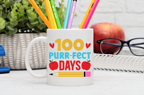 100 purr-fect days Svg Design SVG Regulrcrative 