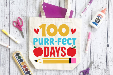 100 purr-fect days Svg Design SVG Regulrcrative 