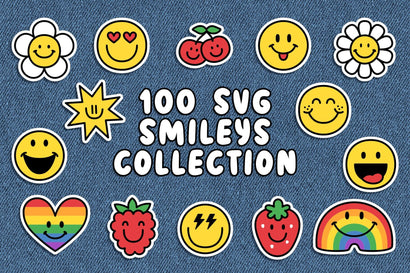 100 Smileys Collection SVG SVG Miss Tiina 