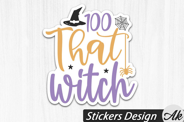 100 That witch Stickers Design SVG akazaddesign 