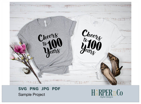 100 Years SVG PNG Cut EPS File SVG HarperNCo 