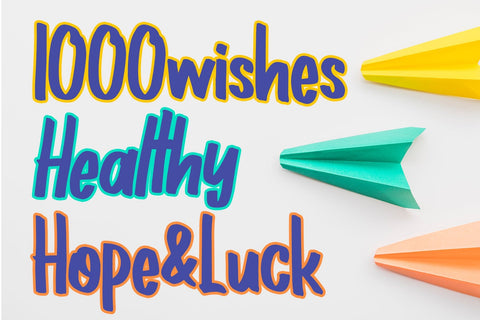 1000 Wishes Origami Font Dm Letter Studio 