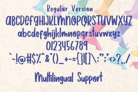 1000 Wishes Origami Font Dm Letter Studio 