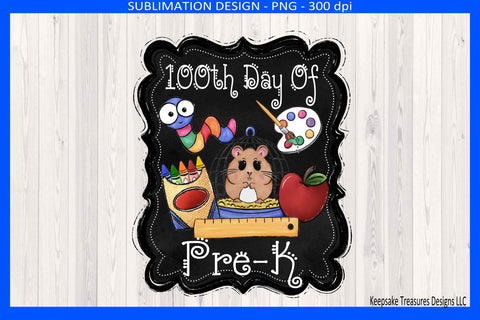 100TH DAY OF PRE-K T-SHIRT DESIGN SUBLIMATION PNG PRINTABLE DIGITAL DOWNLOAD.jpg