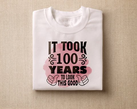 100th Birthday Sublimation Designs Bundle, 6 100th Birthday PNG Files, Vintage 1926 PNG, Hello 100 PNG, It Took 100 Years To Look This Good PNG Sublimation HappyDesignStudio 