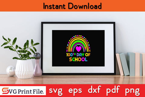 100th Day Of School Funny 100 Day's School SVG PNG Craft Cut File SVG SVG Print File 