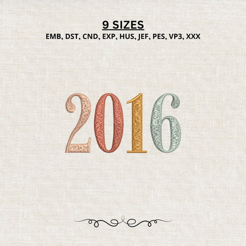 10th Birthday Embroidery File, Born in 2016 Birthday Gift, 2016 Machine Embroidery Design Embroidery/Applique DESIGNS PatternFeed8 