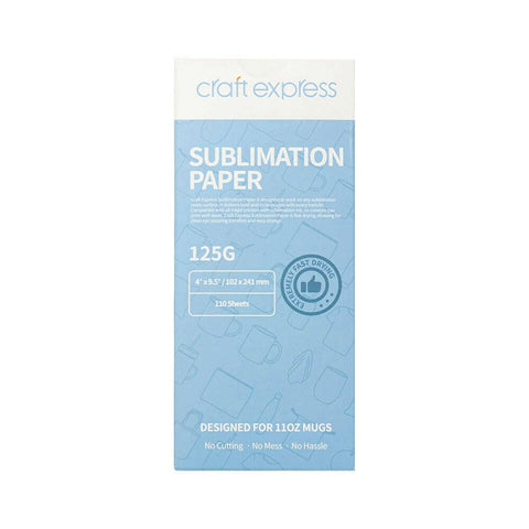 110 Pack Sublimation Transfer Paper Physical Craft Express 4" x 9.5" 