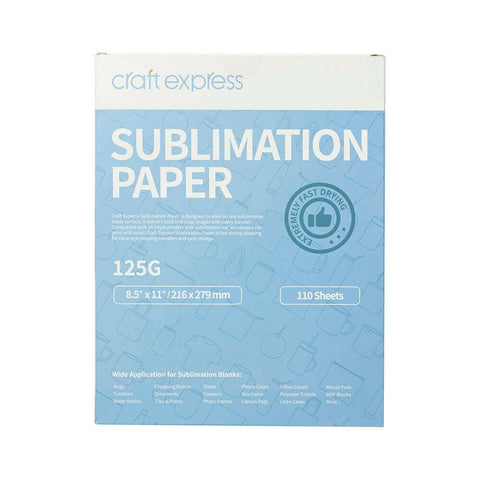 110 Pack Sublimation Transfer Paper Physical Craft Express 8.5" x 11" 