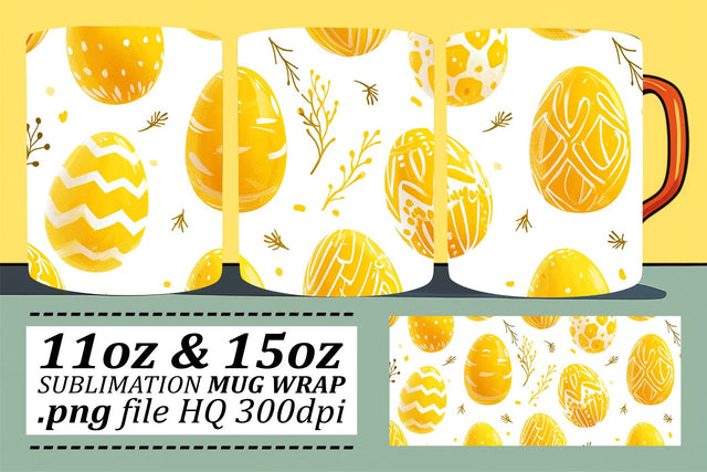 11oz & 15oz Easter Delight Mugs | Spring Sublimation Sublimation afrosvg 