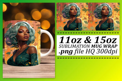11oz 15oz Sunset Beauty Mug Wrap Sublimation afrosvg 