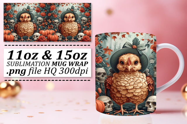 11oz/15oz Autumn Mug Wrap Thanksgiving Turkey Design Sublimation afrosvg 