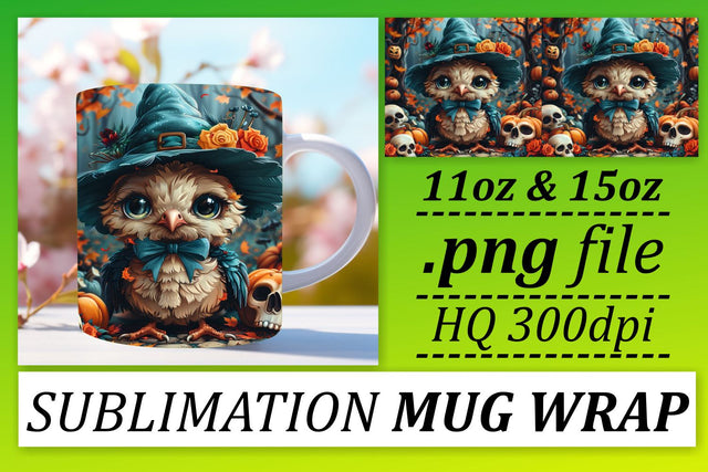 11oz/15oz Mug Wrap: Autumn Turkey Scene Sublimation Sublimation afrosvg 