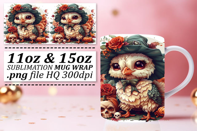 11oz/15oz Mug Wrap Autumn Turkey Sublimation Design Sublimation afrosvg 