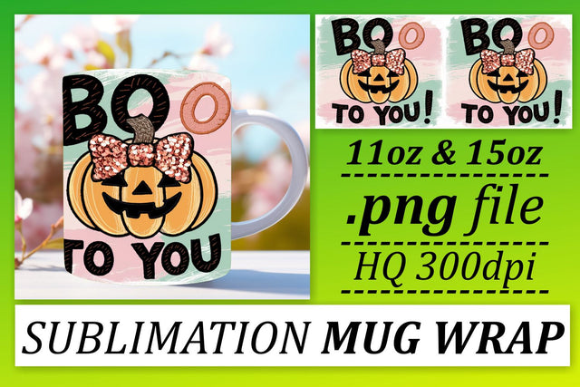 11oz/15oz Mug Wrap Fall Pumpkin Halloween Sublimation Sublimation afrosvg 