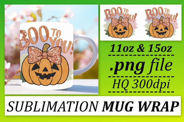 11oz/15oz Mug Wrap Pumpkin Design for Halloween Sublimation Sublimation afrosvg 