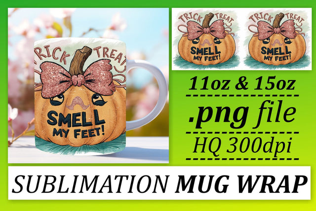 11oz/15oz Mug Wrap Pumpkin Halloween Fall Sublimation Sublimation afrosvg 