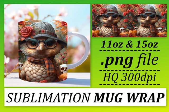11oz/15oz Mug Wrap Sublimation Autumn Turkey Design Sublimation afrosvg 