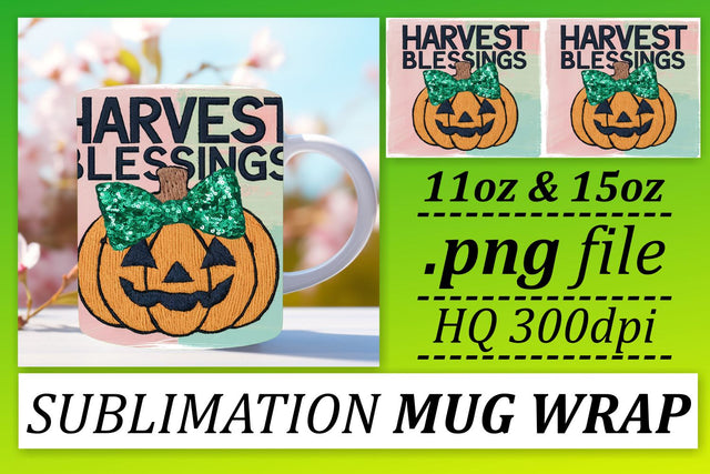 11oz/15oz Pumpkin Halloween Mug Wrap Fall Sublimation Art Sublimation afrosvg 