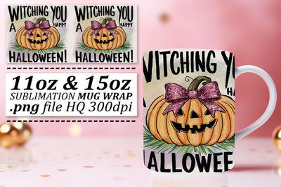 11oz/15oz Pumpkin Mug Wrap Halloween Fall Sublimation Sublimation afrosvg 