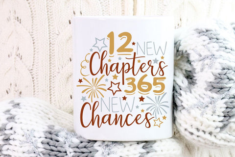 12 New Chapters 365 New Chances| New Year's Eve 202 SVG Cutting Files. SVG CosmosFineArt 