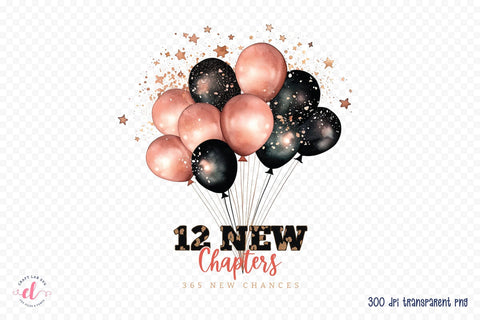 12 New Chapters 365 New Chances PNG Sublimation Sublimation CraftLabSVG 