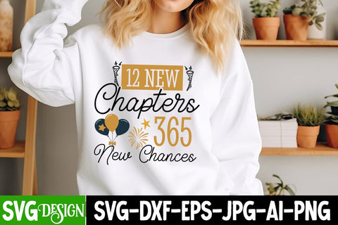 12 New Chapters 365 New Chances SVG Design, New Year 2025 SVG,Happy New Year 2025 SVG Design, Happy New Year Crew ,New year SVG Bundle 2025 SVG BlackCatsMedia 